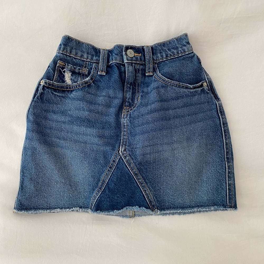 Girls' Dark Blue Denim Skirt
